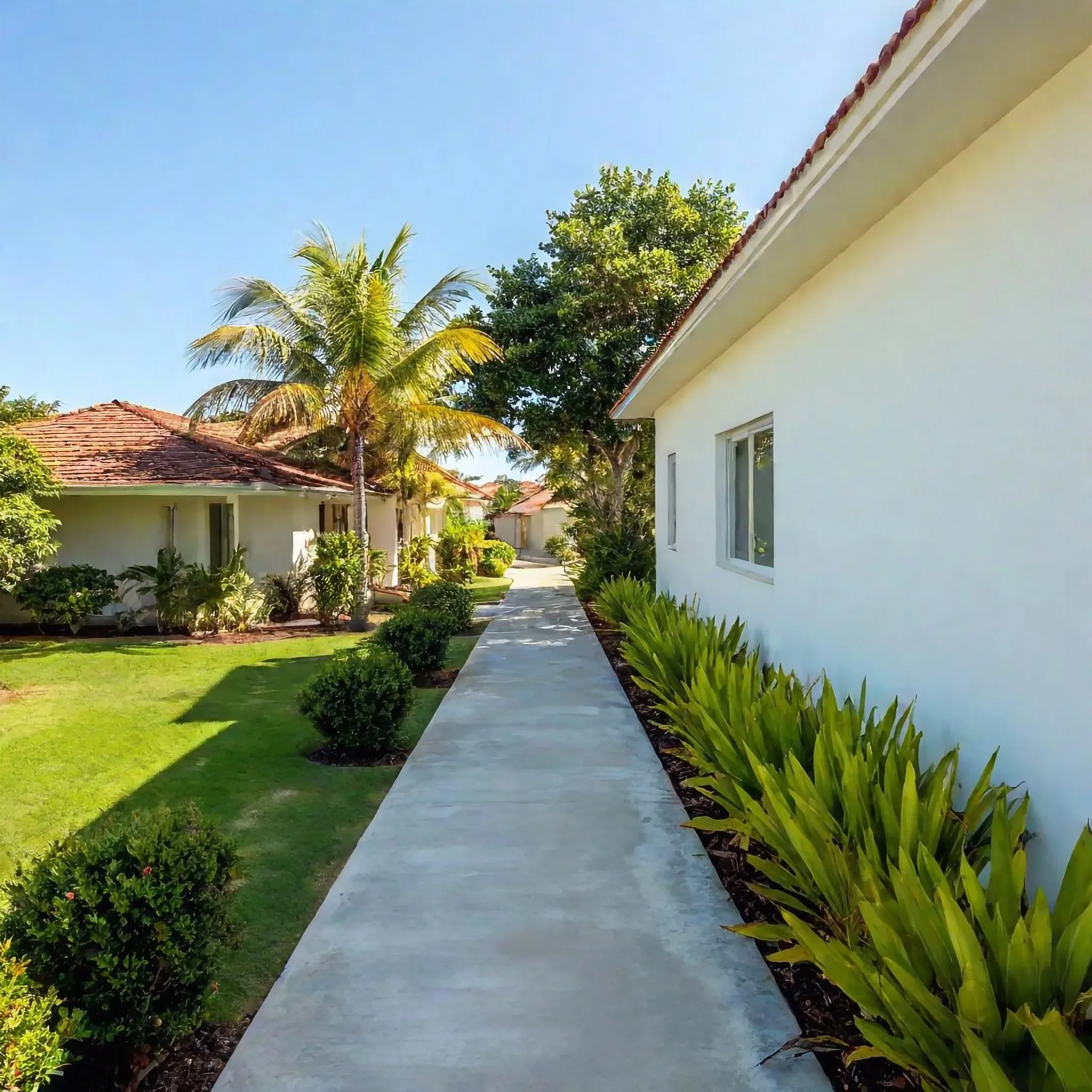 Concrete footpath and pathway