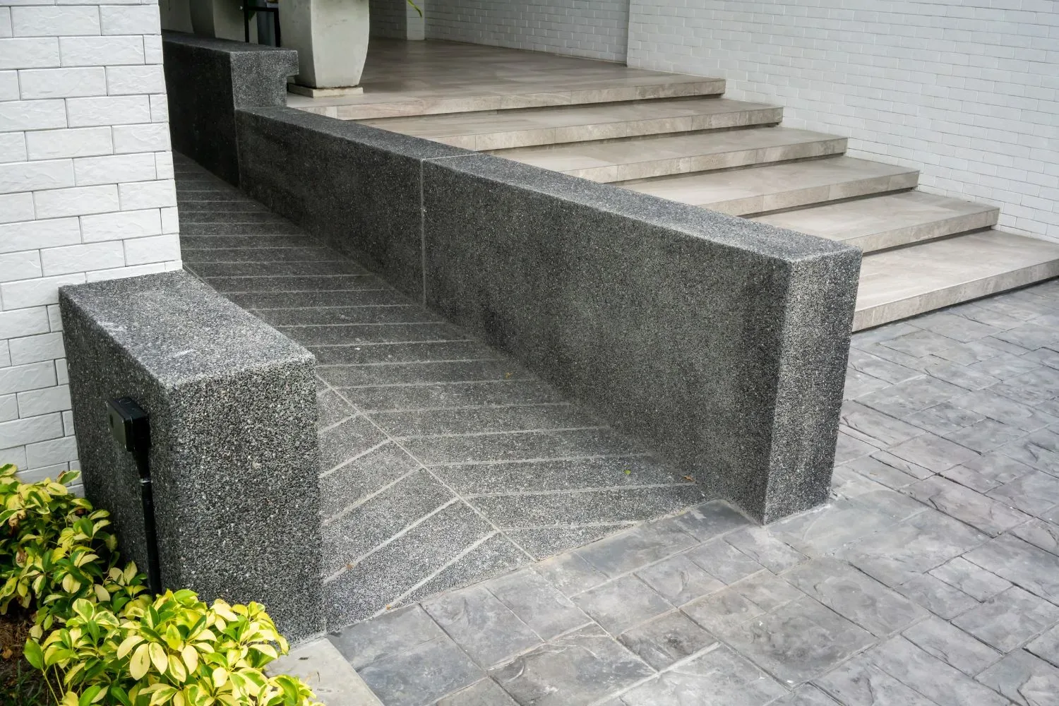 Concrete ramp for easier property access