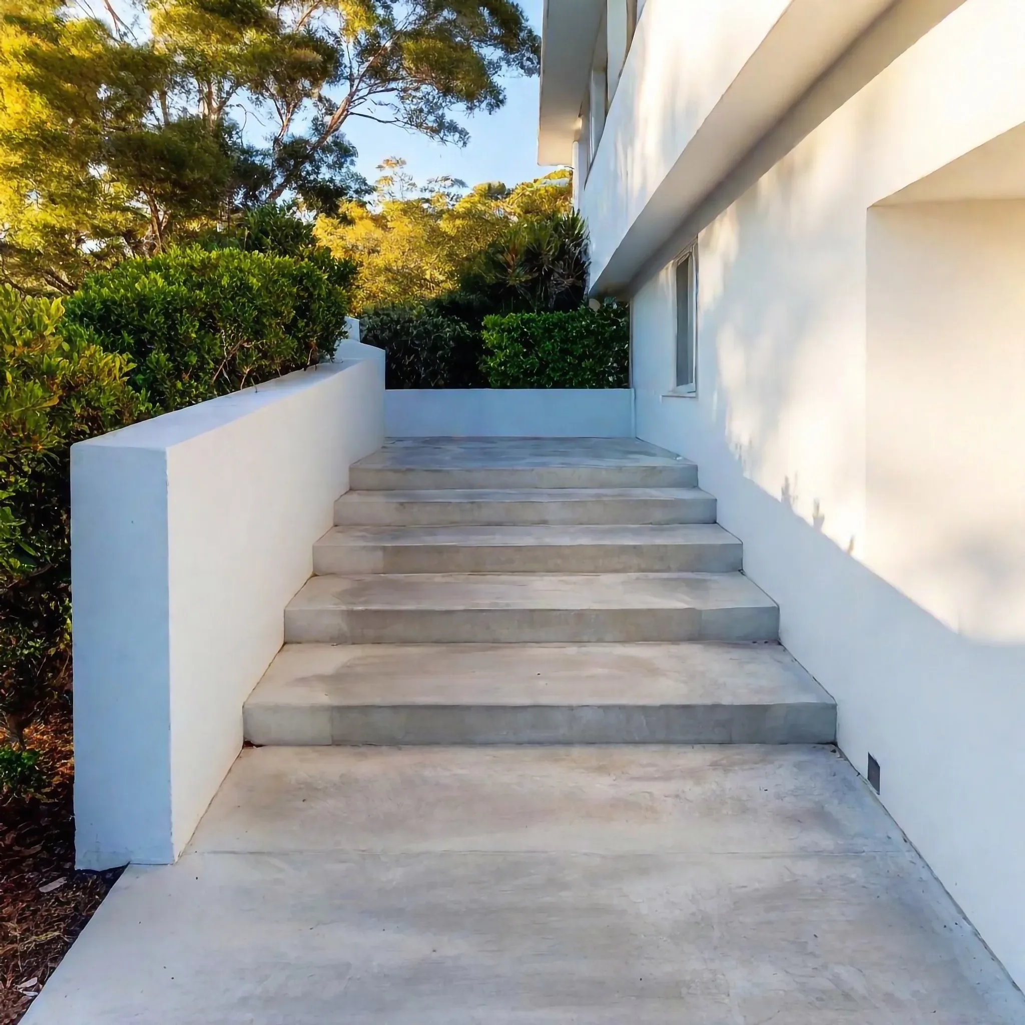 Concrete entry steps and path