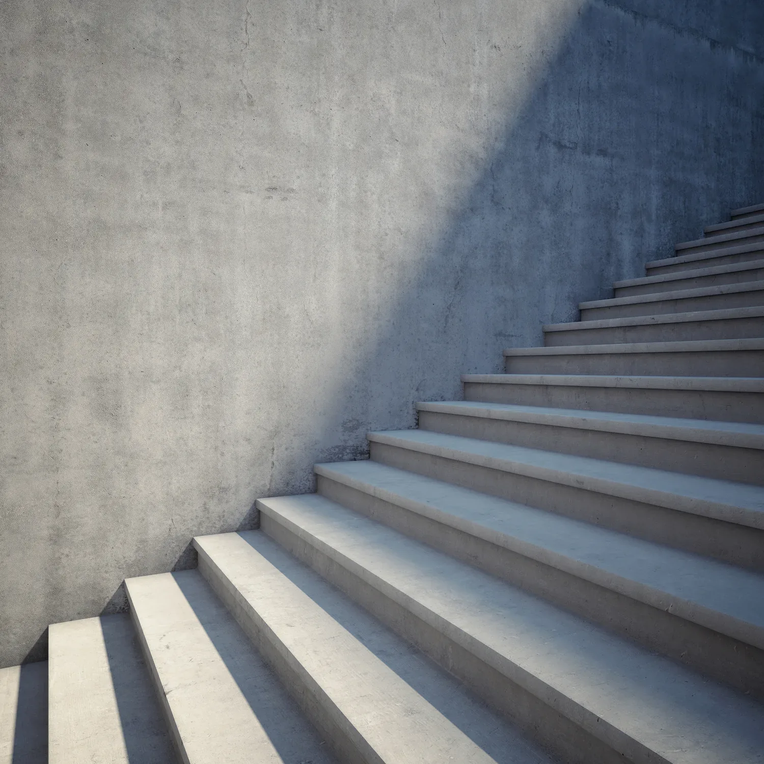 Concrete steps built for a front entrance
